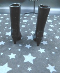 16 INCH DOLL BLACK BOOTS BK